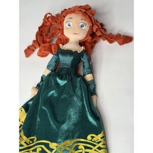 Disney Store 20" BRAVE Merida Plush Doll Disney Pixar Princess Green Velvet